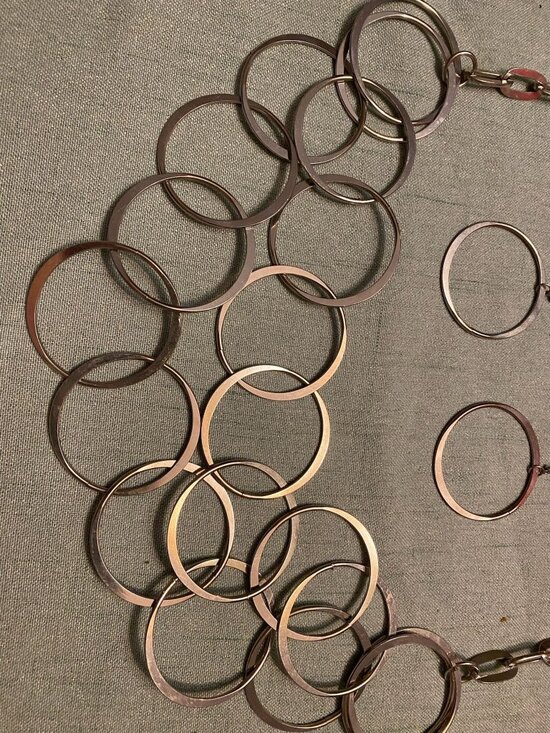 HIGH-GRADE VINTAGE | Sculptural Silver-Tone Statement Set (3 Pcs) | MCM Brutalis - Picture 1 of 5